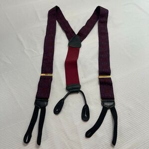 Trafalgar Vintage Paisley Purple Red Suspenders Braces